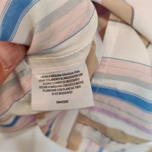 Men's Attention Long Sleeve Stripe Shirt Size Extra Large-Nice Casual Shirt - Picture 11 of 11